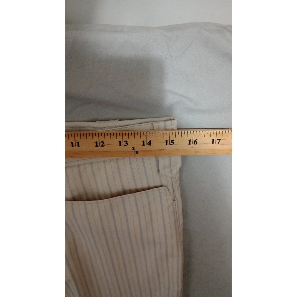 Vintage NOS Twinstone Western Yoke Rockabilly Suit 44/30 Ivory & Blue Stripe